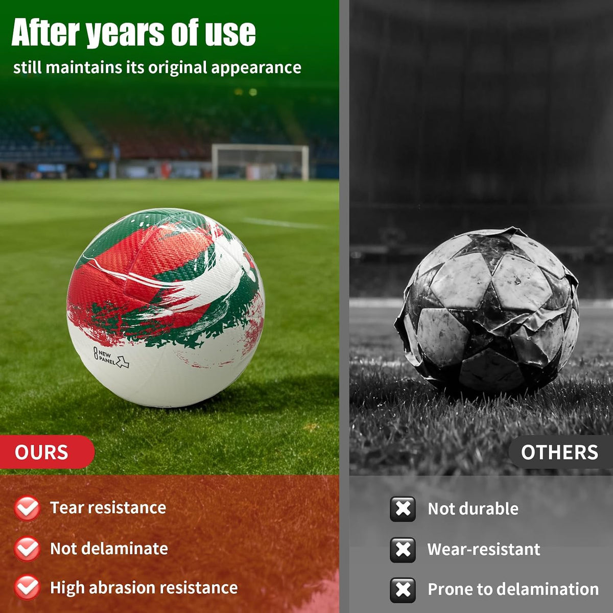 SANNLEIKA Storm Series - Pelota de fútbol profesional para principi...
