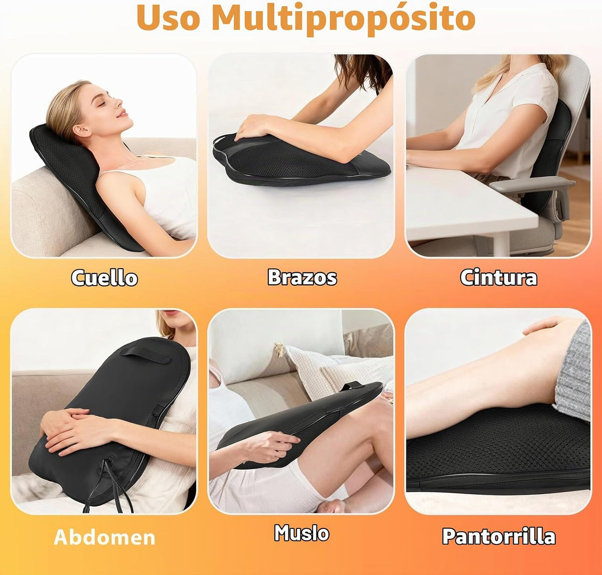 hlthsky Shiatsu - Masajeador de espalda y cuello para aliviar el do...