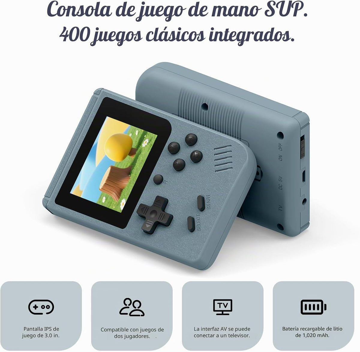 Mini consola de juegos portátil para niños, reproductor de videojue...