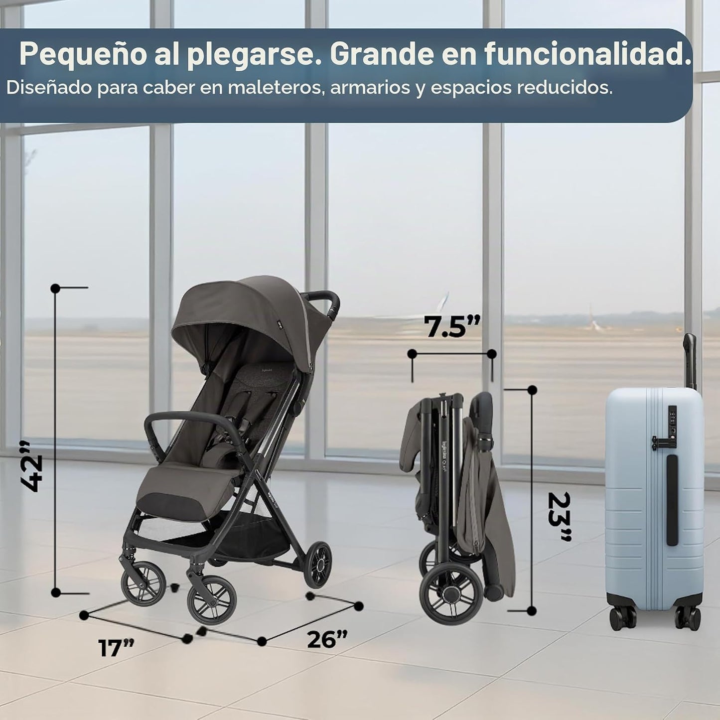 Inglesina Quid³ Cochecito de viaje + bolsa de transporte y fundas p...