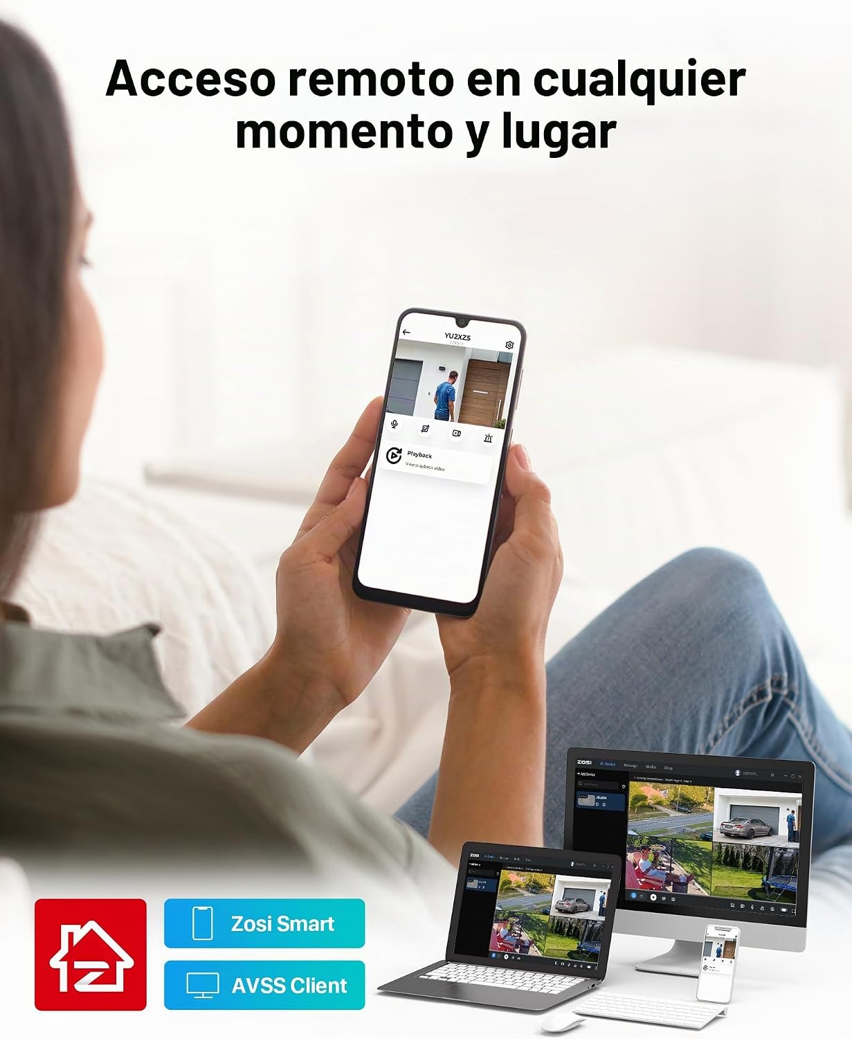 ZOSI Sistema de cámaras de seguridad 3K Lite de 16 canales con dete...