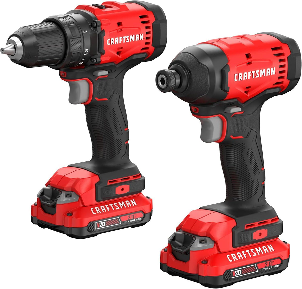 CRAFTSMAN V20 Taladro atornillador inalámbrico y atornillador de im...