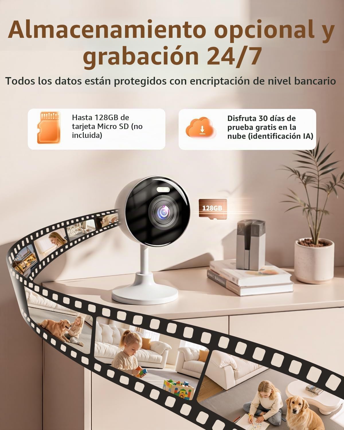 Cámaras 2K para seguridad del hogar, cámara de seguridad WiFi 5G y...