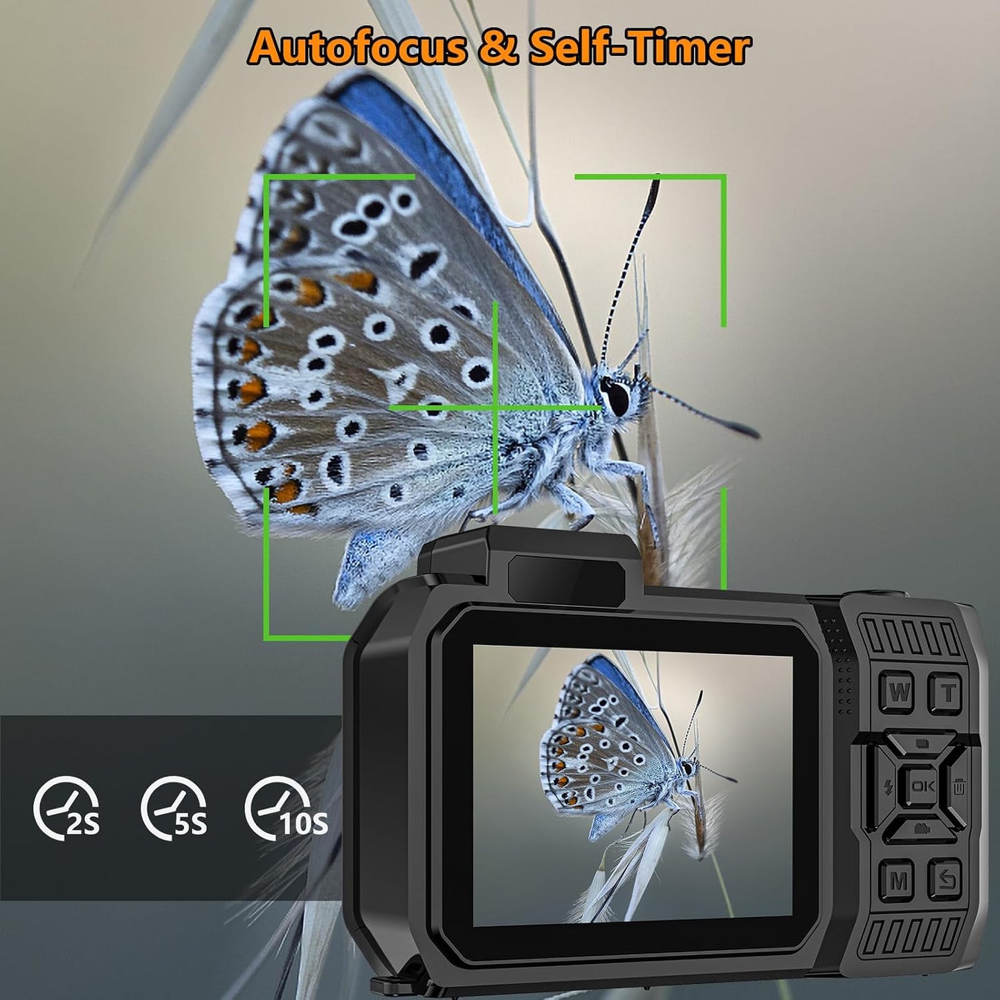 Cámara subacuática 8K, cámara digital impermeable WiFi de 70MP 33FT...