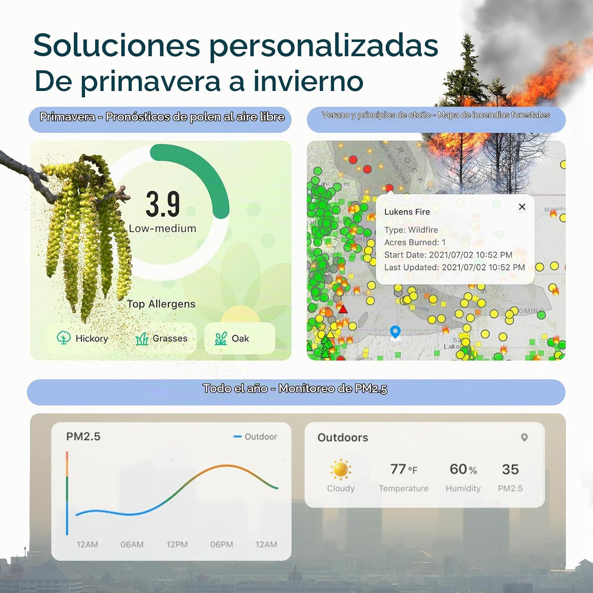 LEVOIT - Purificador de aire para dormitorio del hogar, control int...
