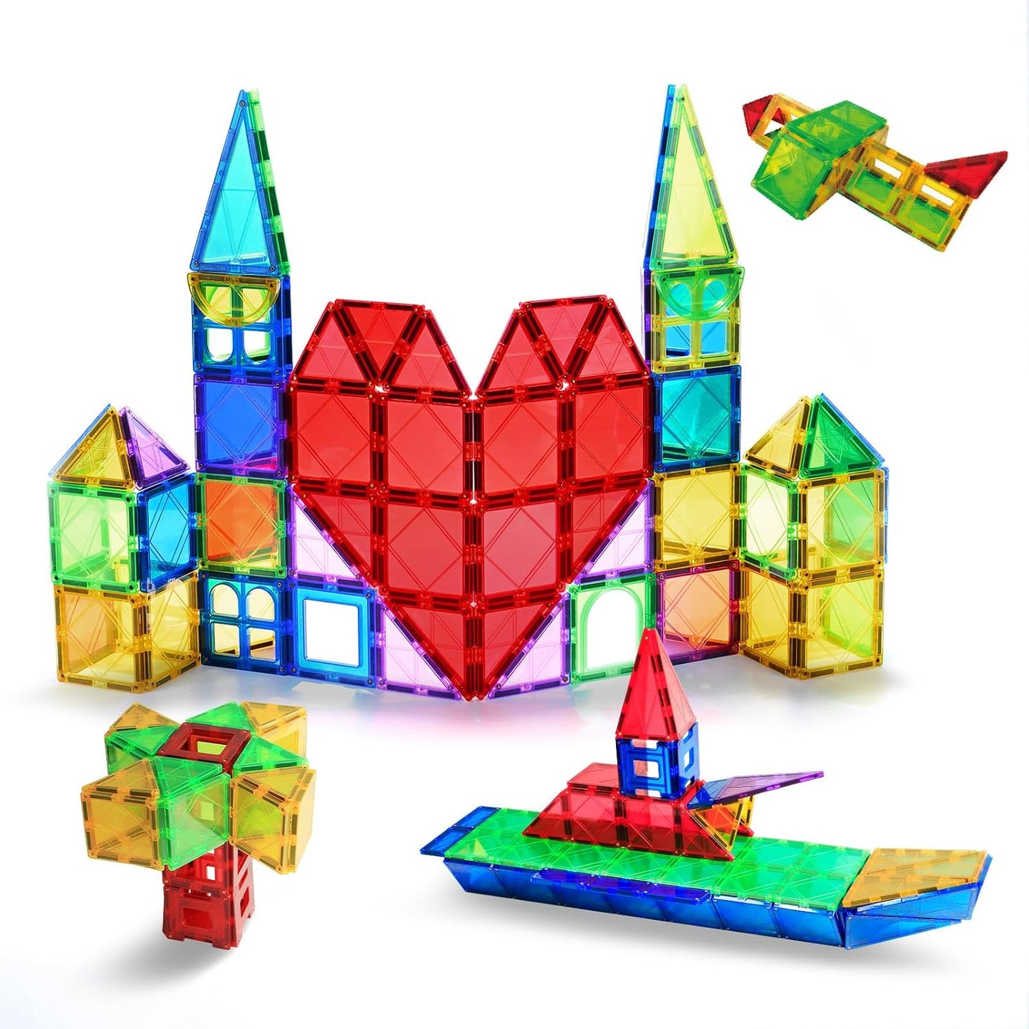 MAGBLOCK Fichas Magnéticas de Juguete para Niños Fichas Magnéticas...