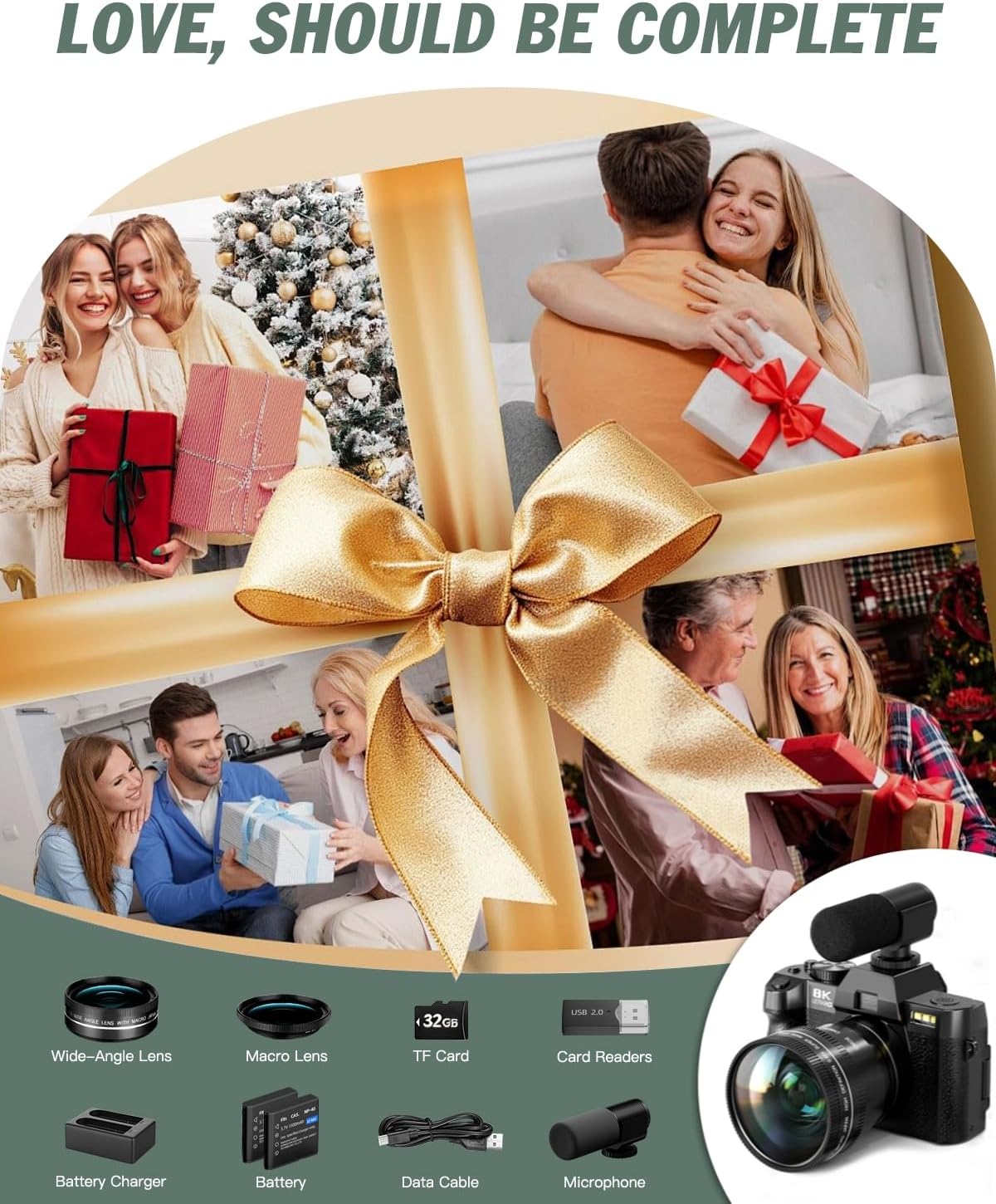 Cámaras digitales 8K 64MP para fotografía, zoom 16X y micrófono, ne...