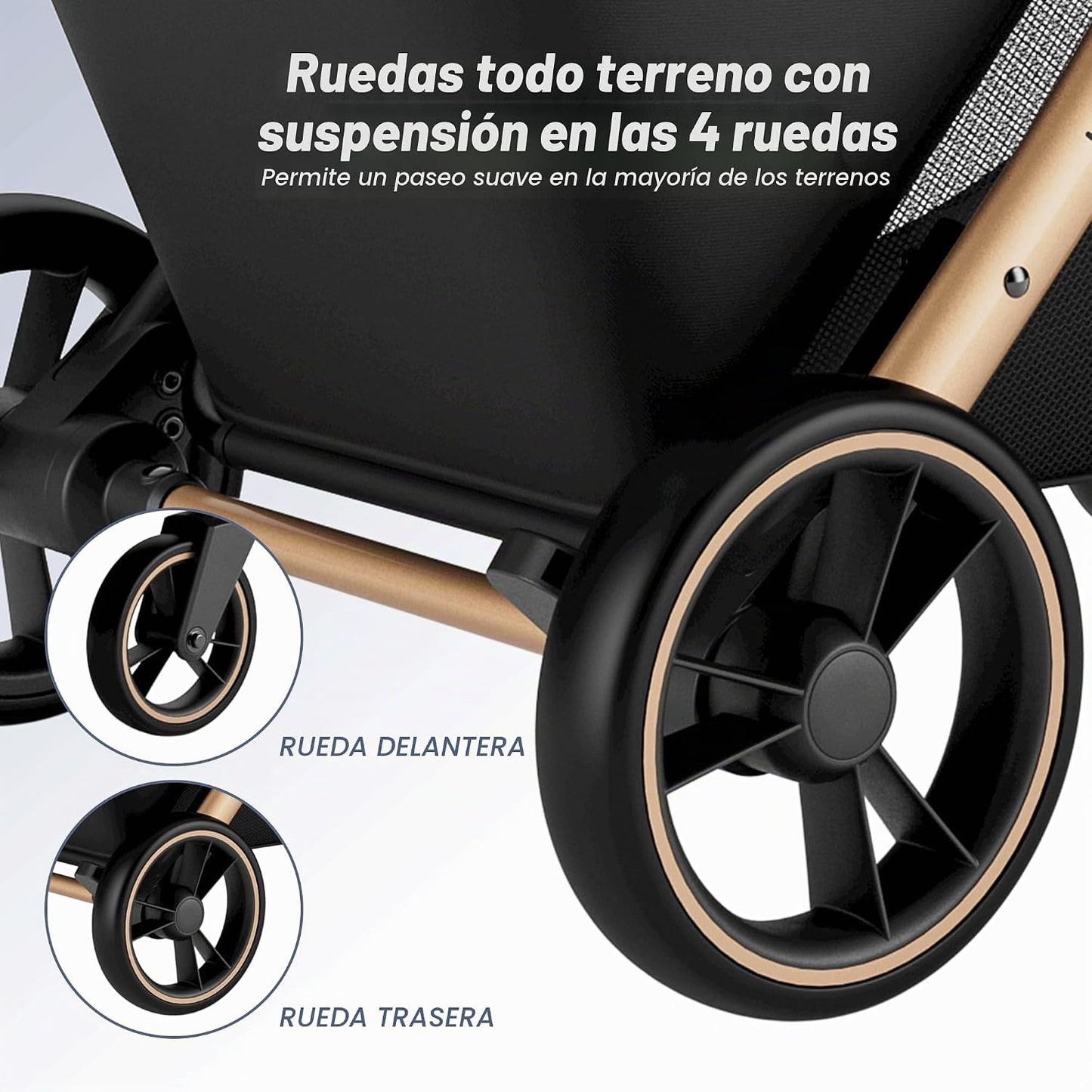 Babideal Cochecito de viaje ligero para bebé, cochecito auto plegab...