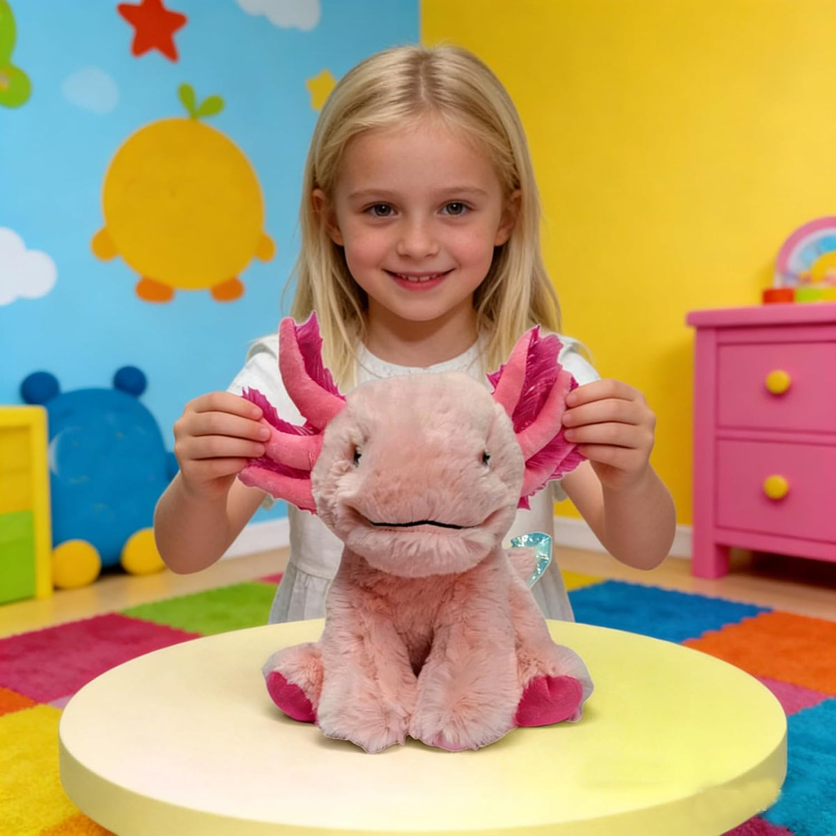 YUKOUQIAN Axolotl - Lindo animal de peluche de 8 pulgadas para niña...