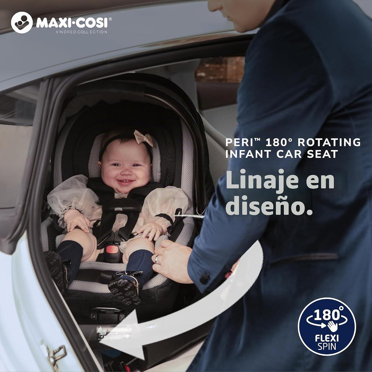 Maxi-Cosi Peri 180 - Asiento de coche giratorio para bebé, asiento...
