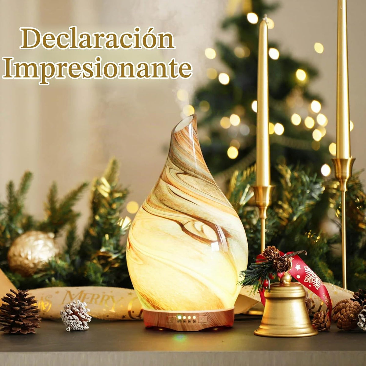 Porseme Difusor de Aceite Esencial de Vidrio 280ml Difusor de Aroma...