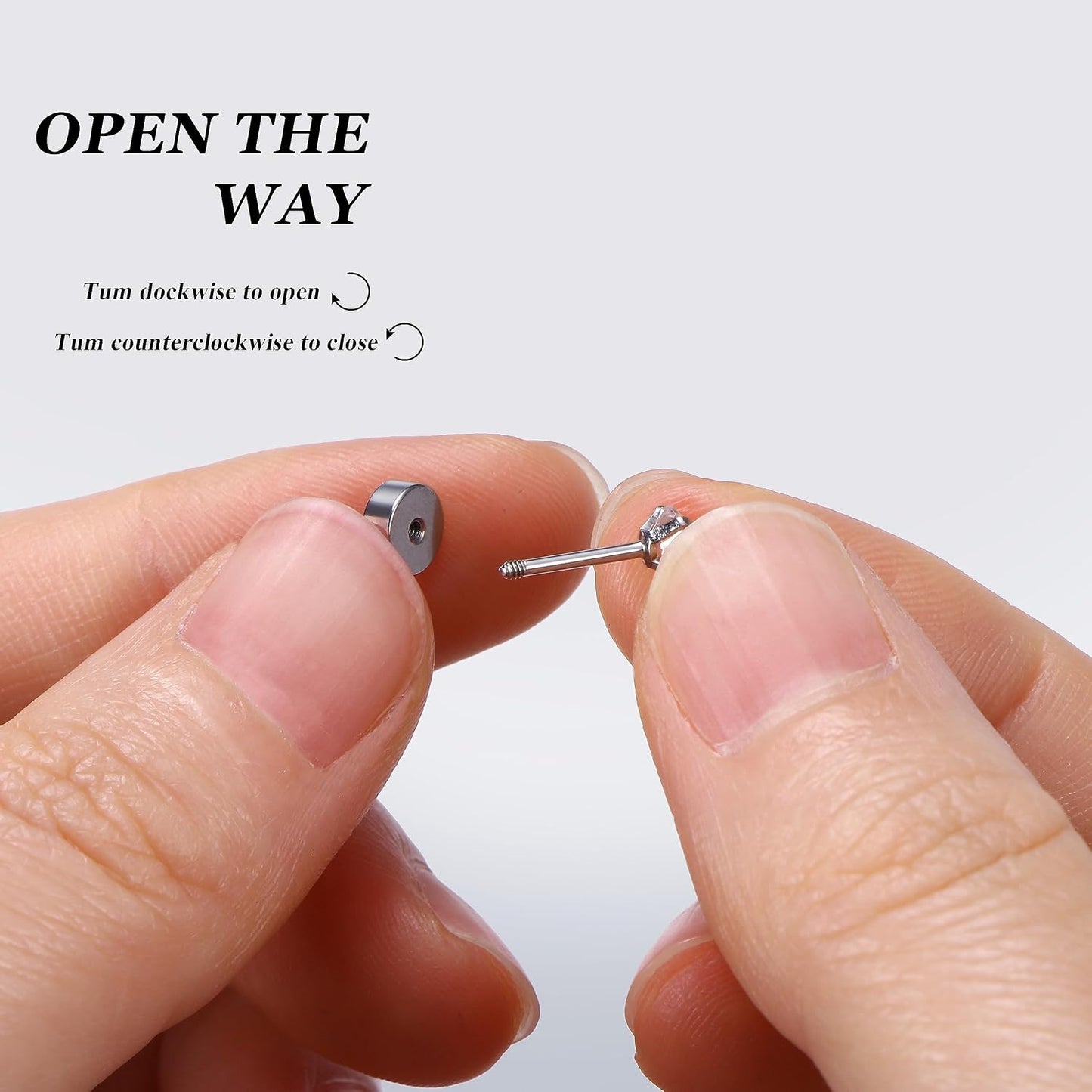 Fansilver Pendientes hipoalergénicos de 0.71 oz con parte trasera p...