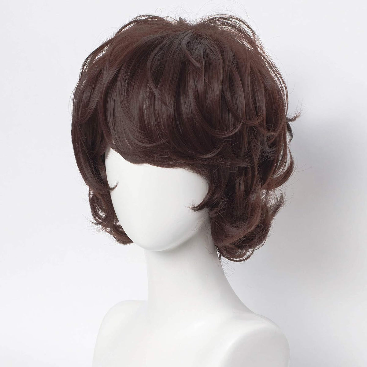 Alacos Tubbo Style Short Brown Curly Cosplay Peluca para Hombres |...