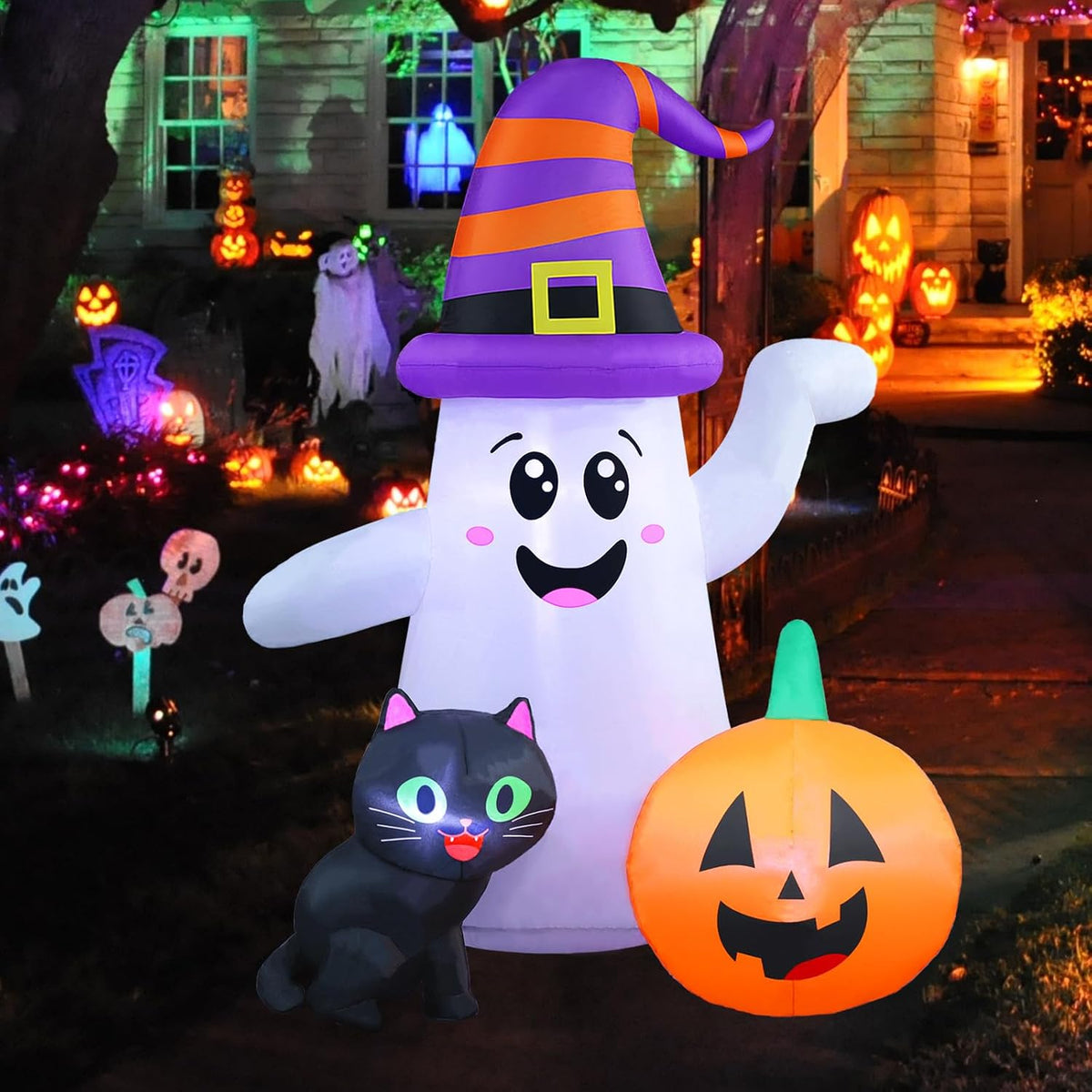 Inflables de Halloween de 5 pies, bonitas decoraciones de Halloween...