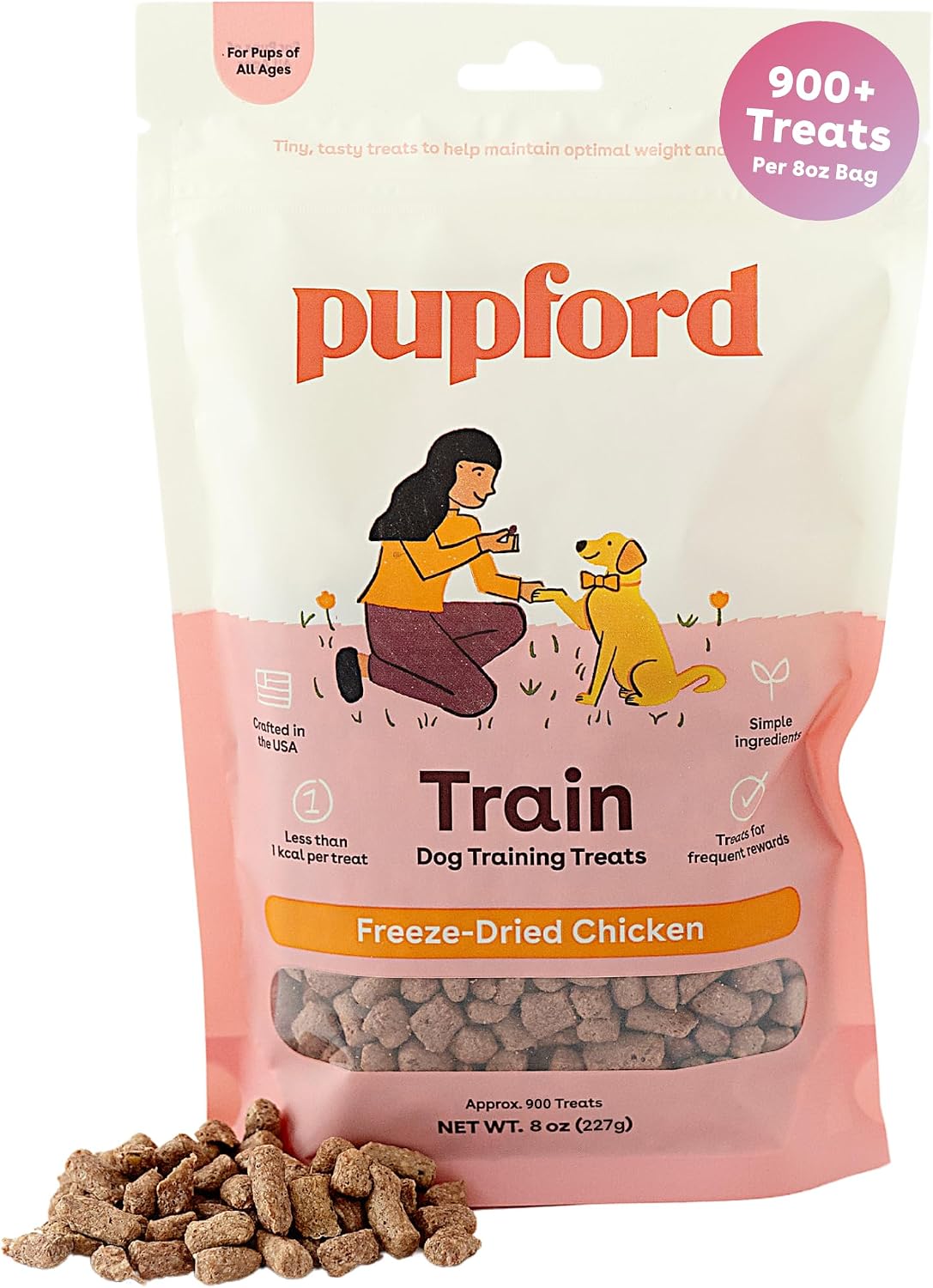 Pupford Golosinas de entrenamiento liofilizadas para perros y cacho...