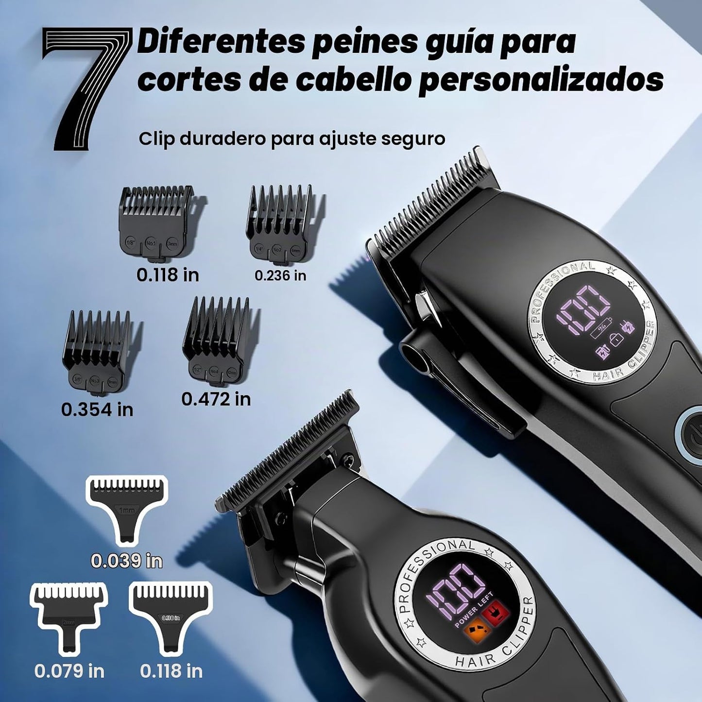 Qreeyx Cortadora de pelo profesional para hombres, juego de cortado...
