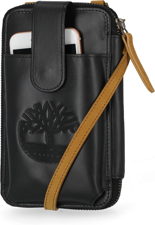 Timberland - Bolso cruzado de cuero RFID para teléfono de mujer