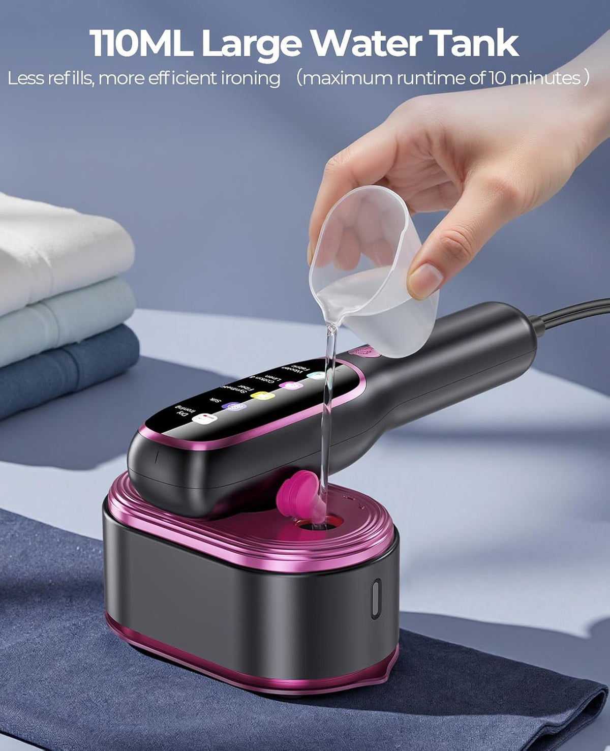 YOZLNFO Vaporizador de viaje para ropa, hierro portátil de la ropa...
