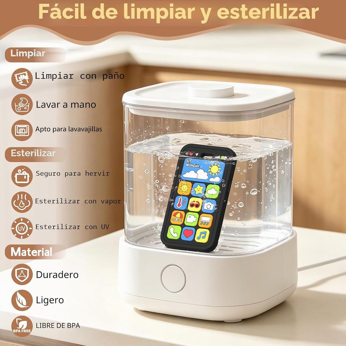 Juguetes de dentición para bebés de silicona para bebés de más de 3...