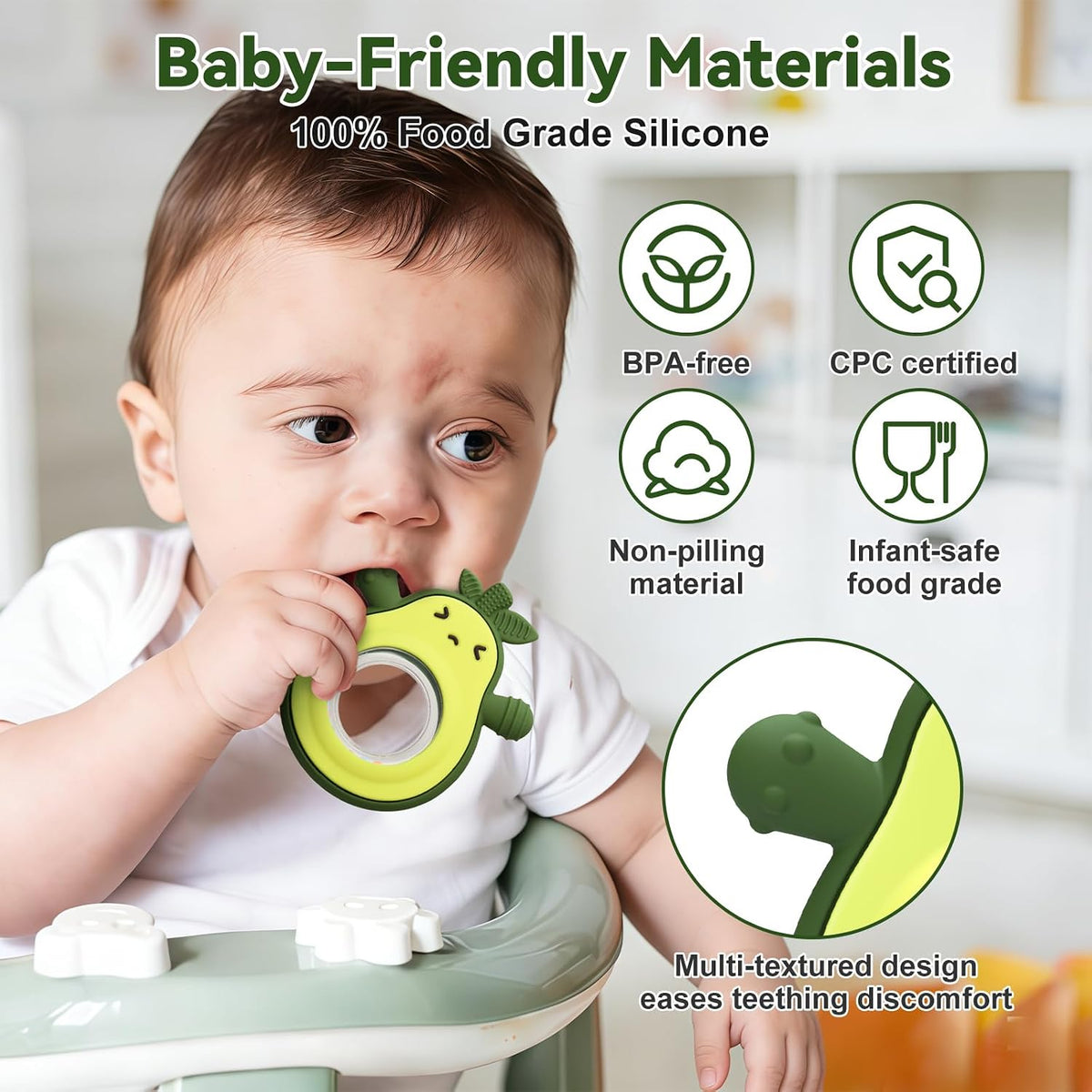 Baby Rattles - Juguete de dentición para bebés de 0 a 6 meses, dise...