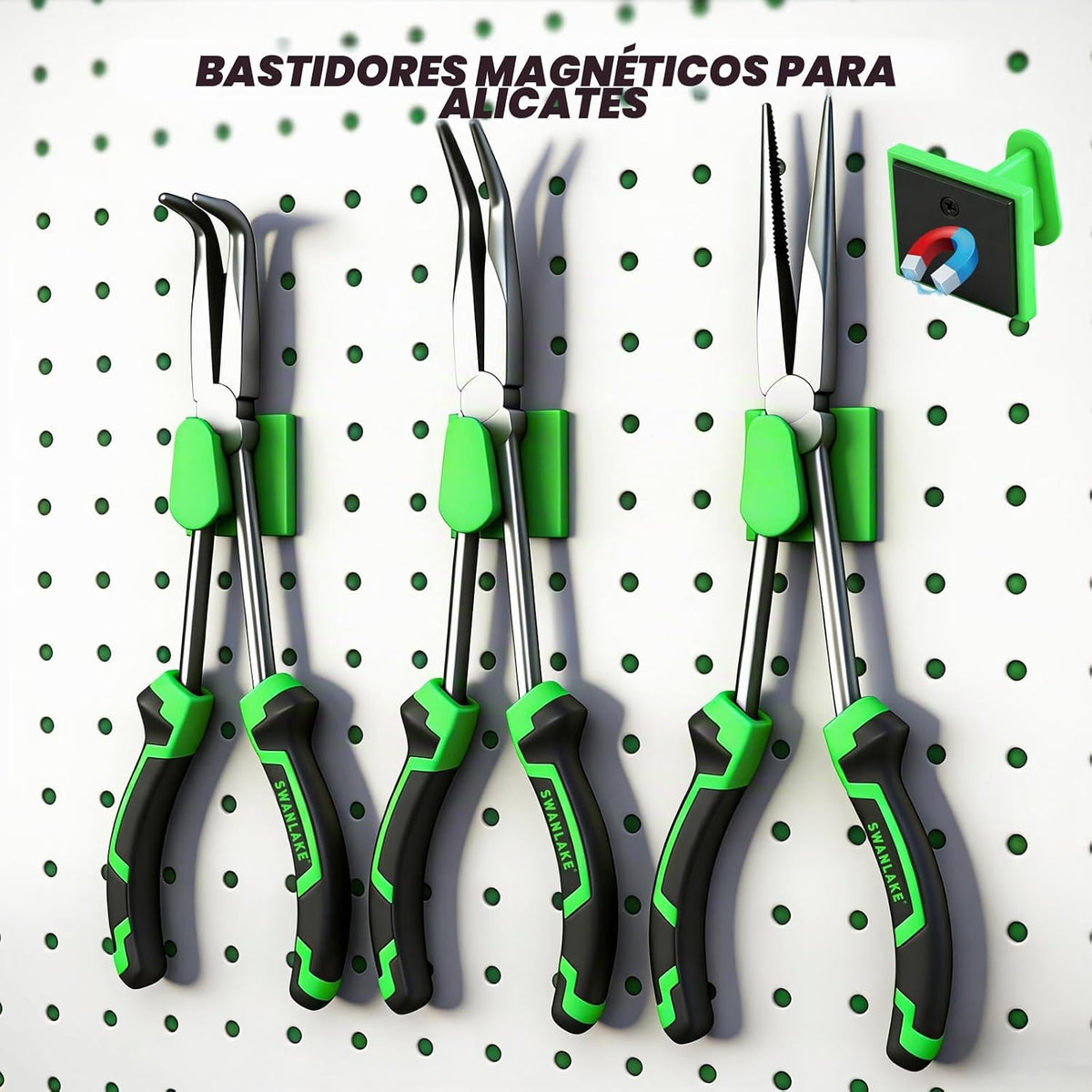 Juego de 20 organizadores magnéticos de herramientas de 1\/4 pulgad...