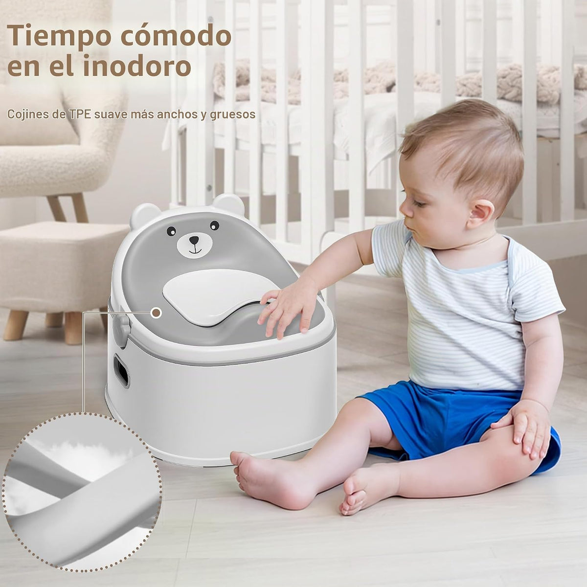 Inodoro de entrenamiento 3 en 1, orinal portátil, asiento de entren...