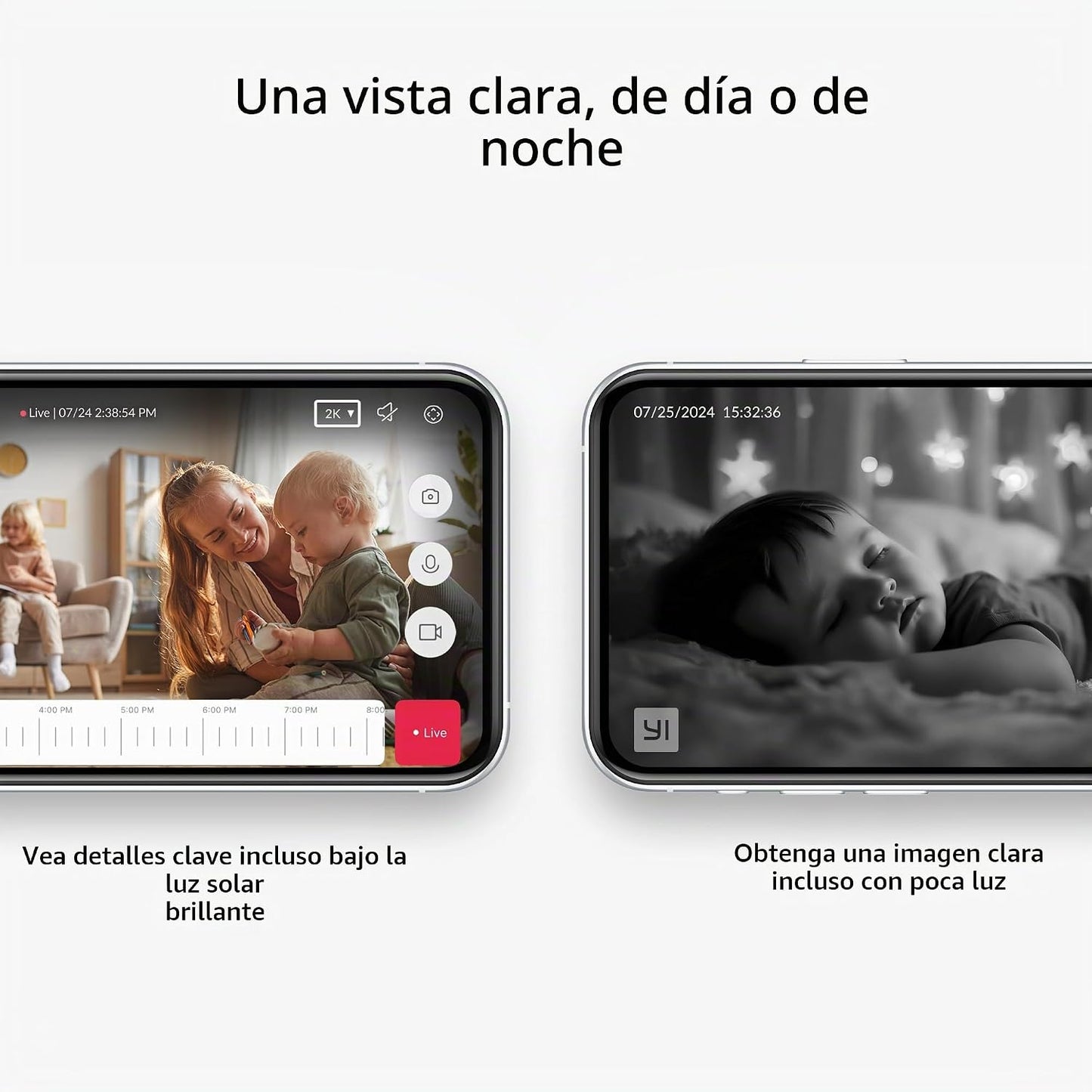 YI Cámara de seguridad para el hogar PRO 2K 3pcs, WiFi de 2.4GHz co...