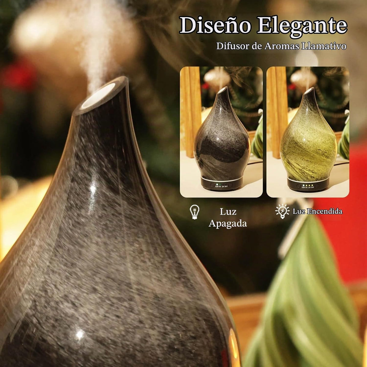 Porseme Difusor de Aceite Esencial de 150ml, Difusor de Aroma de Vi...