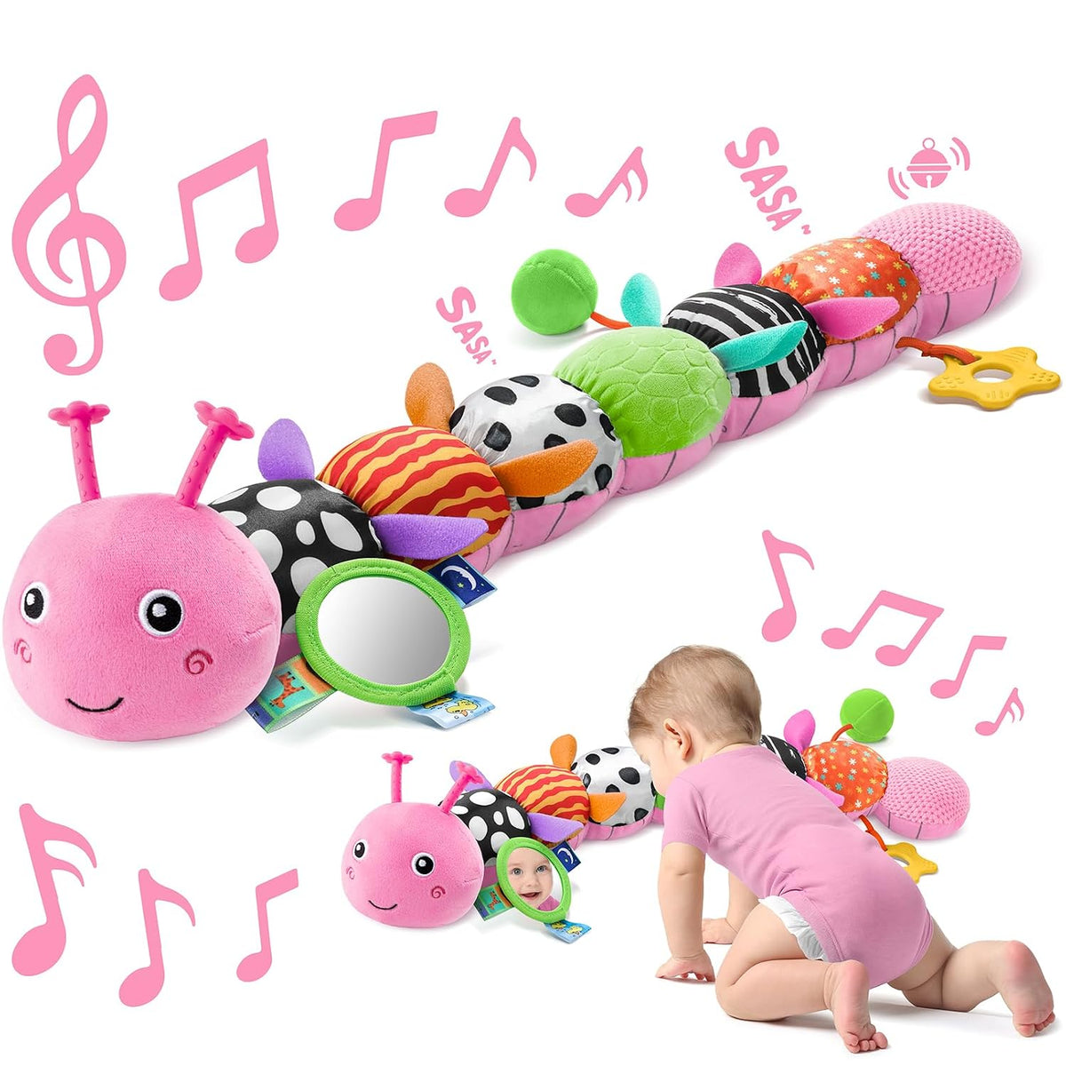 Sumobaby Juguetes para bebés de 0-6 y 6-12 meses, juguete de peluch...