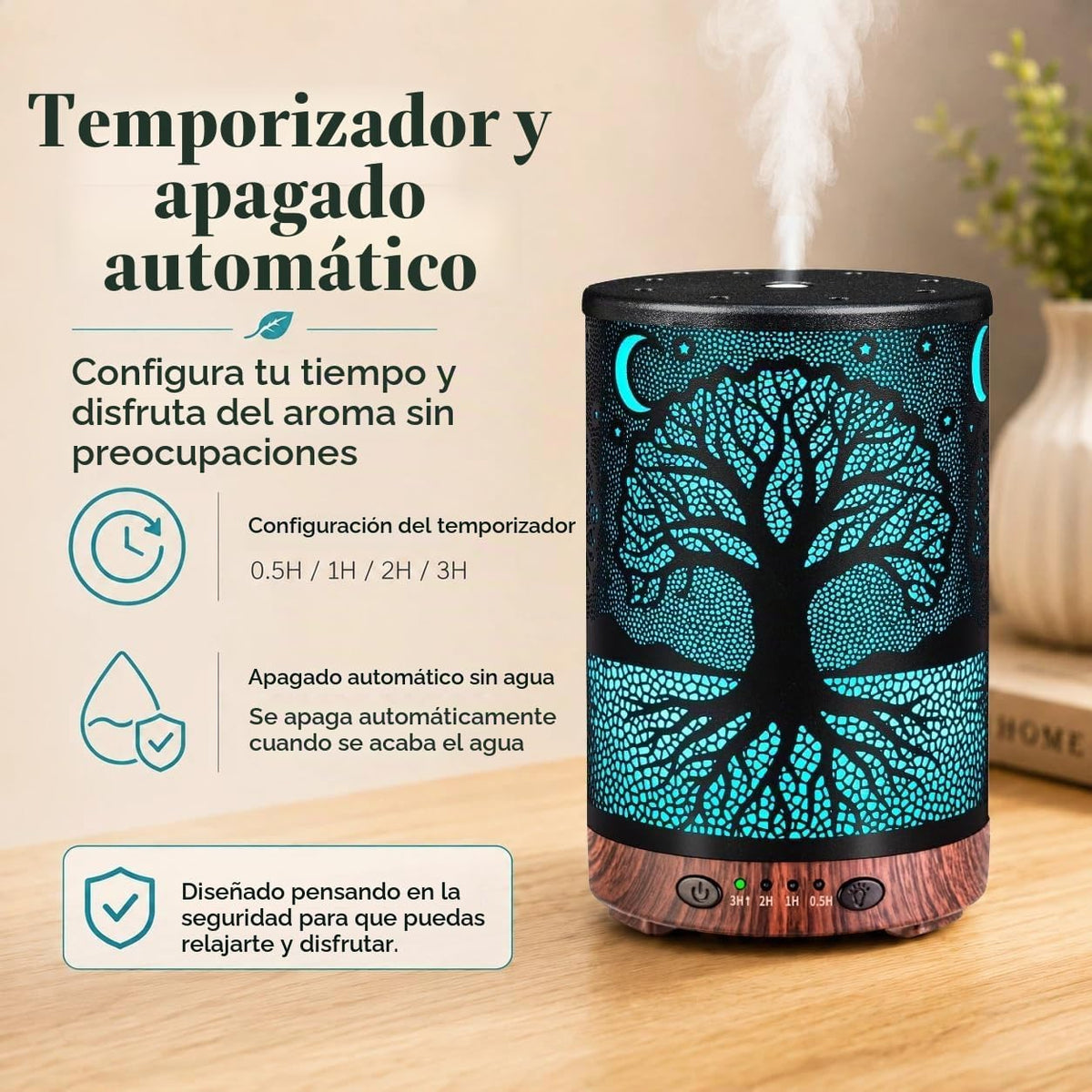 Difusor de aceite esencial, difusor de aromaterapia de 4.1 fl oz co...