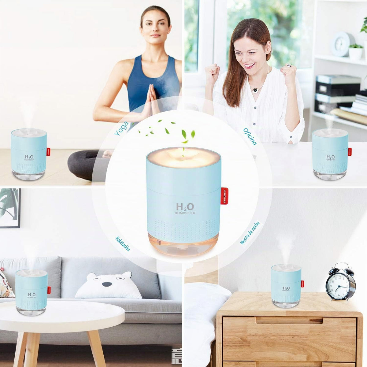 Mini humidificador portátil de niebla fría, 500ml, humidificador de...