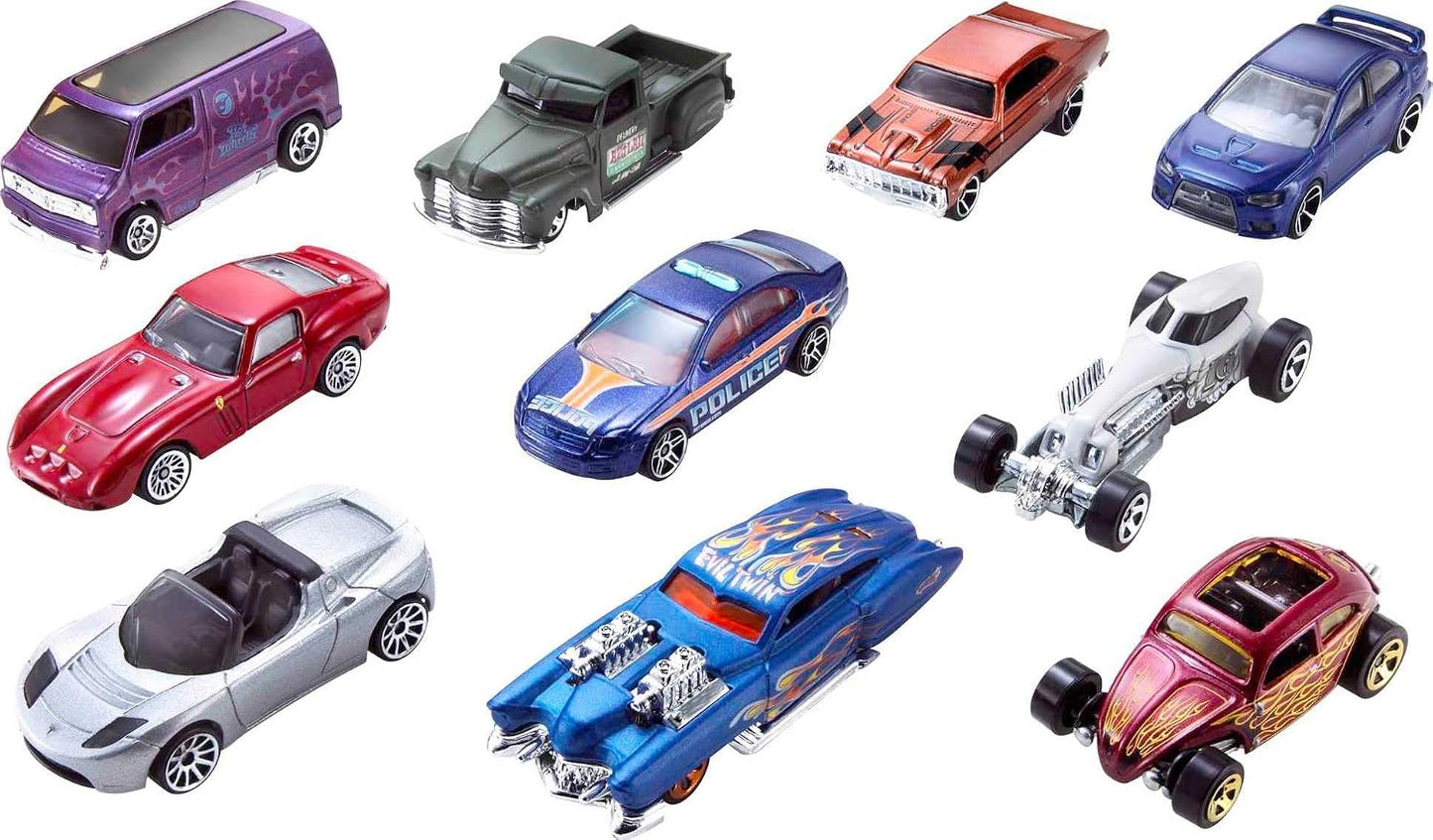 Paquete de juego de Hot Wheels con luces, sonidos y 6 vehículos, pi...