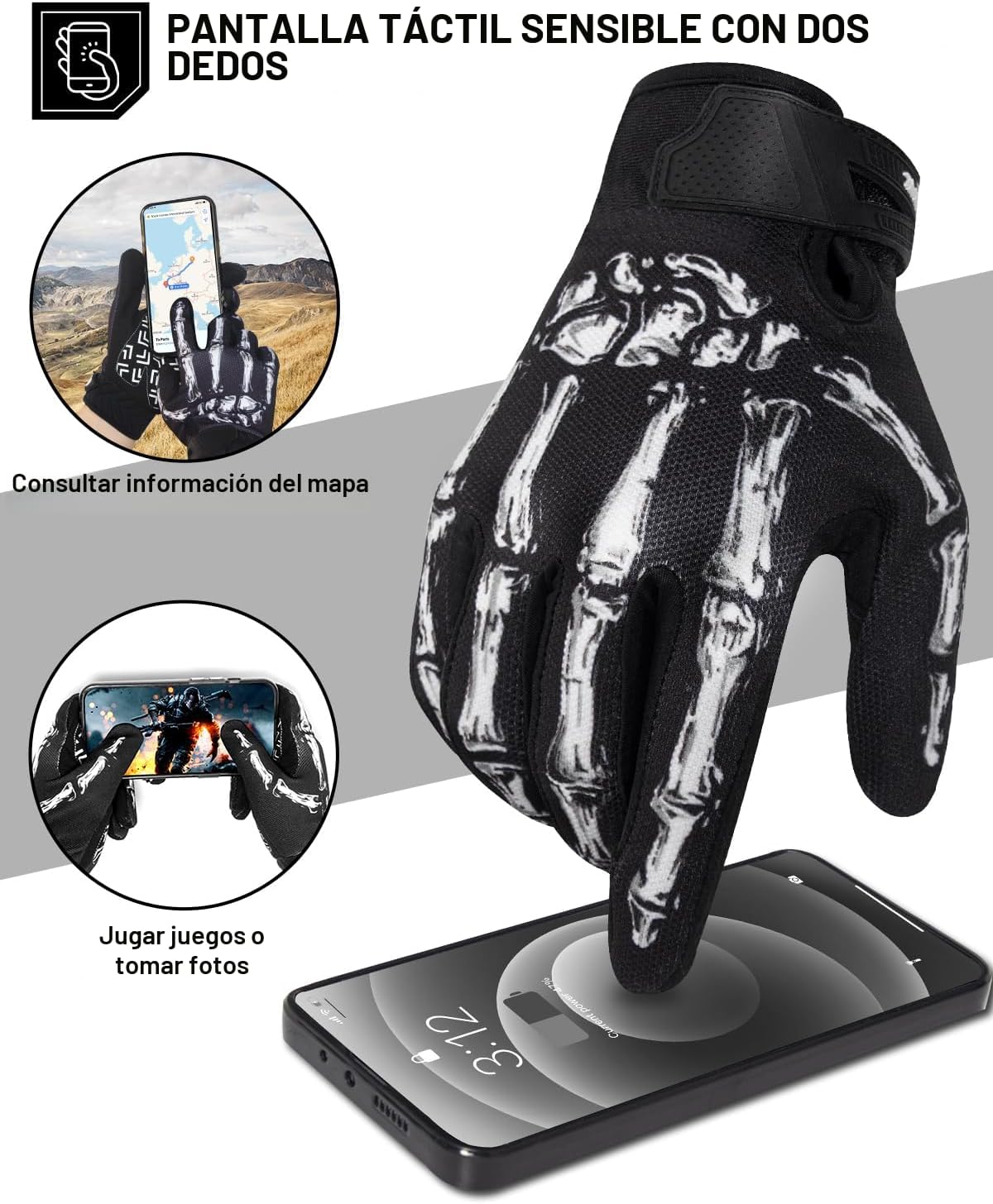 Guantes de motocicleta RIGWARL para hombres y mujeres con función t...