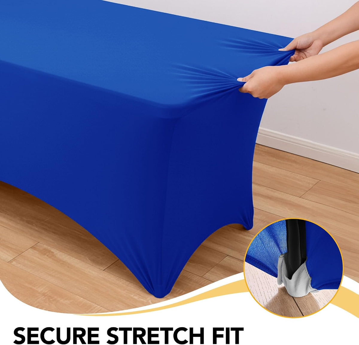 Dailyset Paquete de 6 manteles Premium de Spandex azul real para me...