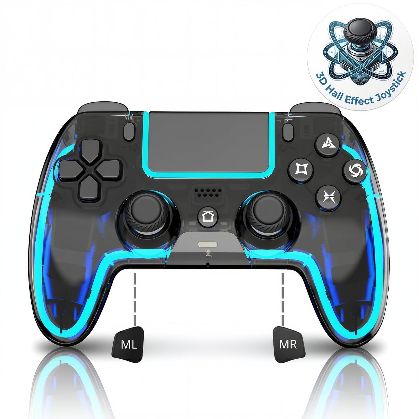 Controlador inalámbrico VioraTech para PS5 con joysticks de efecto...