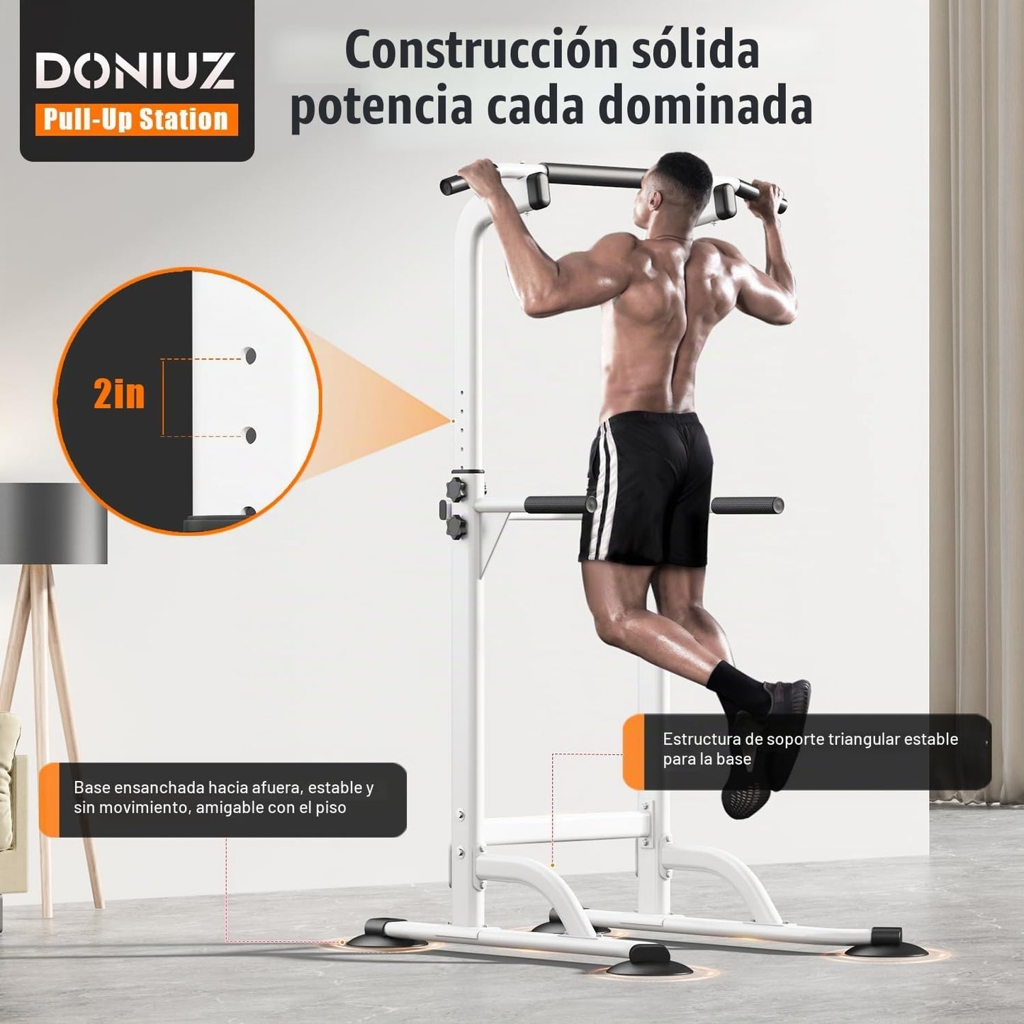 DONIUZ Torre de Potencia Barra de Dominadas y Estación de Fondos, G...