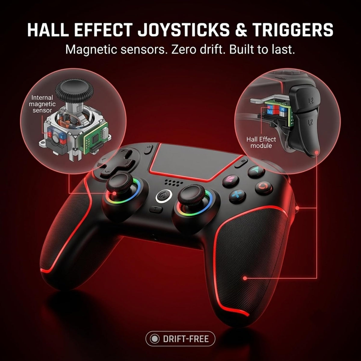 ZORVATEK Mando inalámbrico para juegos compatible con PS5, PC, Xbox...