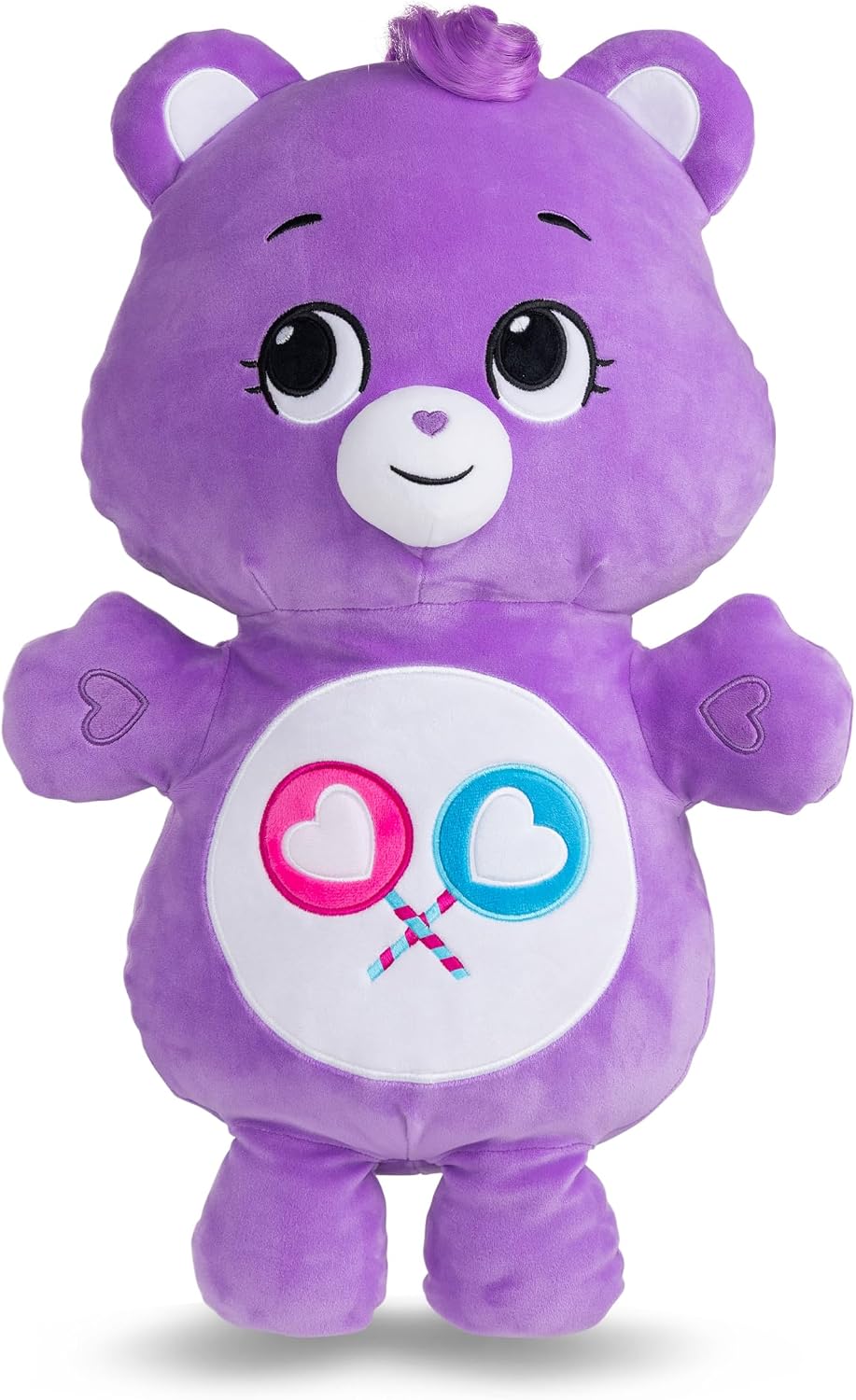 Care Bears Share Bear Peluche de 22 pulgadas, peluche morado exclus...