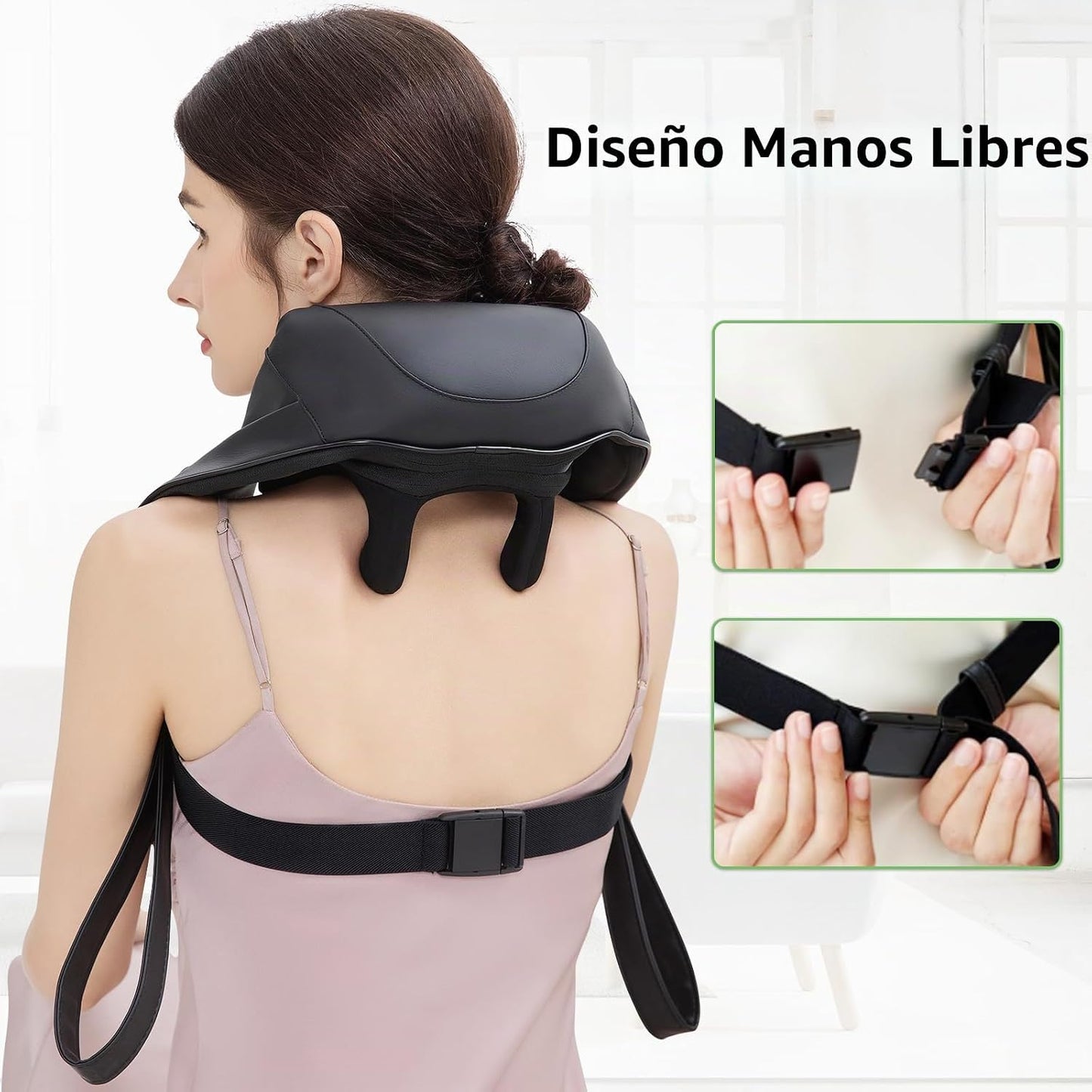 MASGRE Almohada Masajeadora Shiatsu para Cuello y Espalda con Calor...
