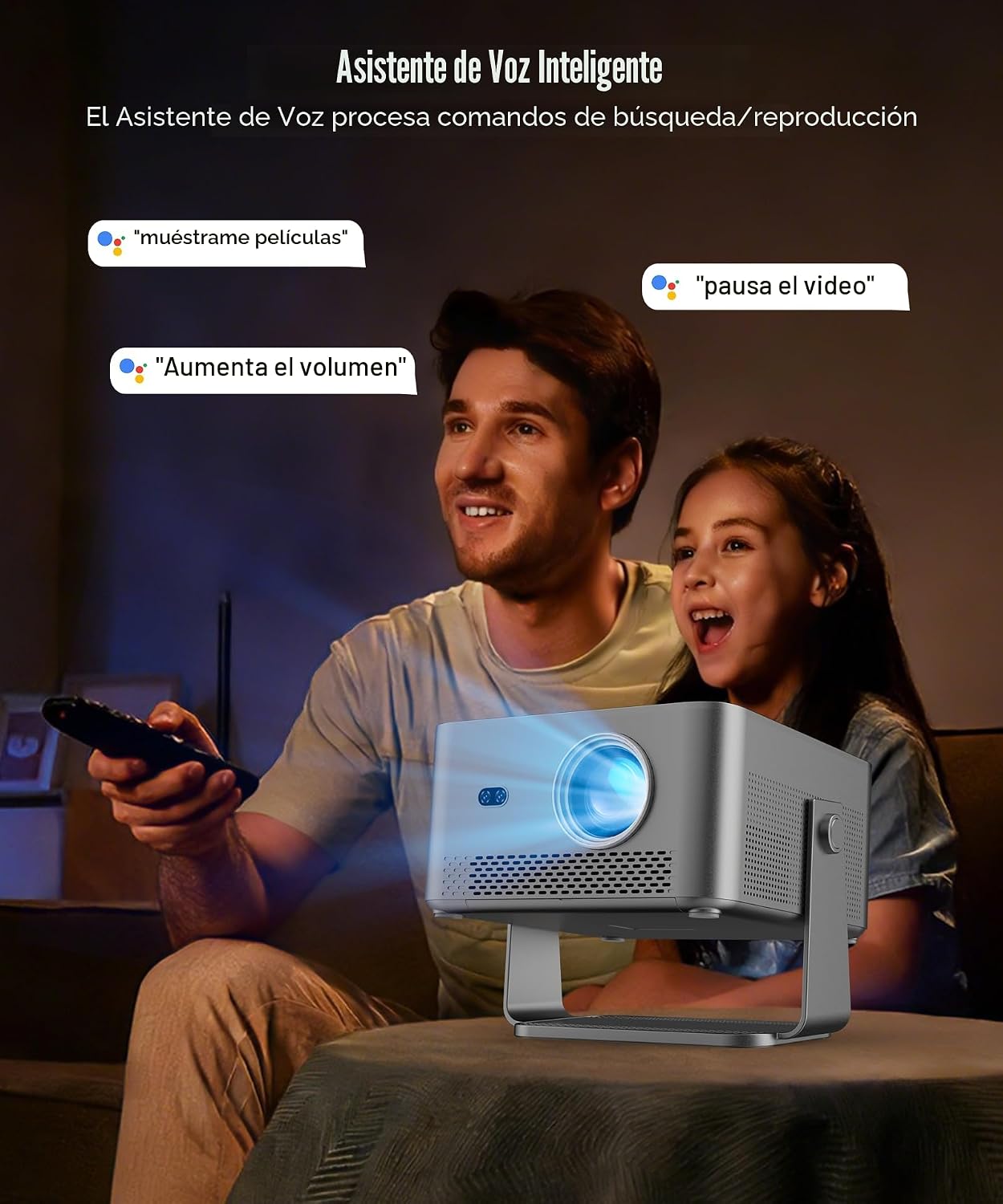 Proyector inteligente Magcubic 4K con WiFi y Bluetooth, 800 ANSI na...