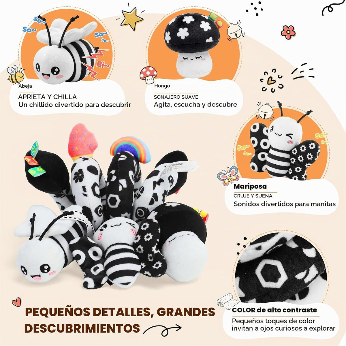 Zendstanding Juguetes en Espiral para Asiento de Coche para Bebés,...