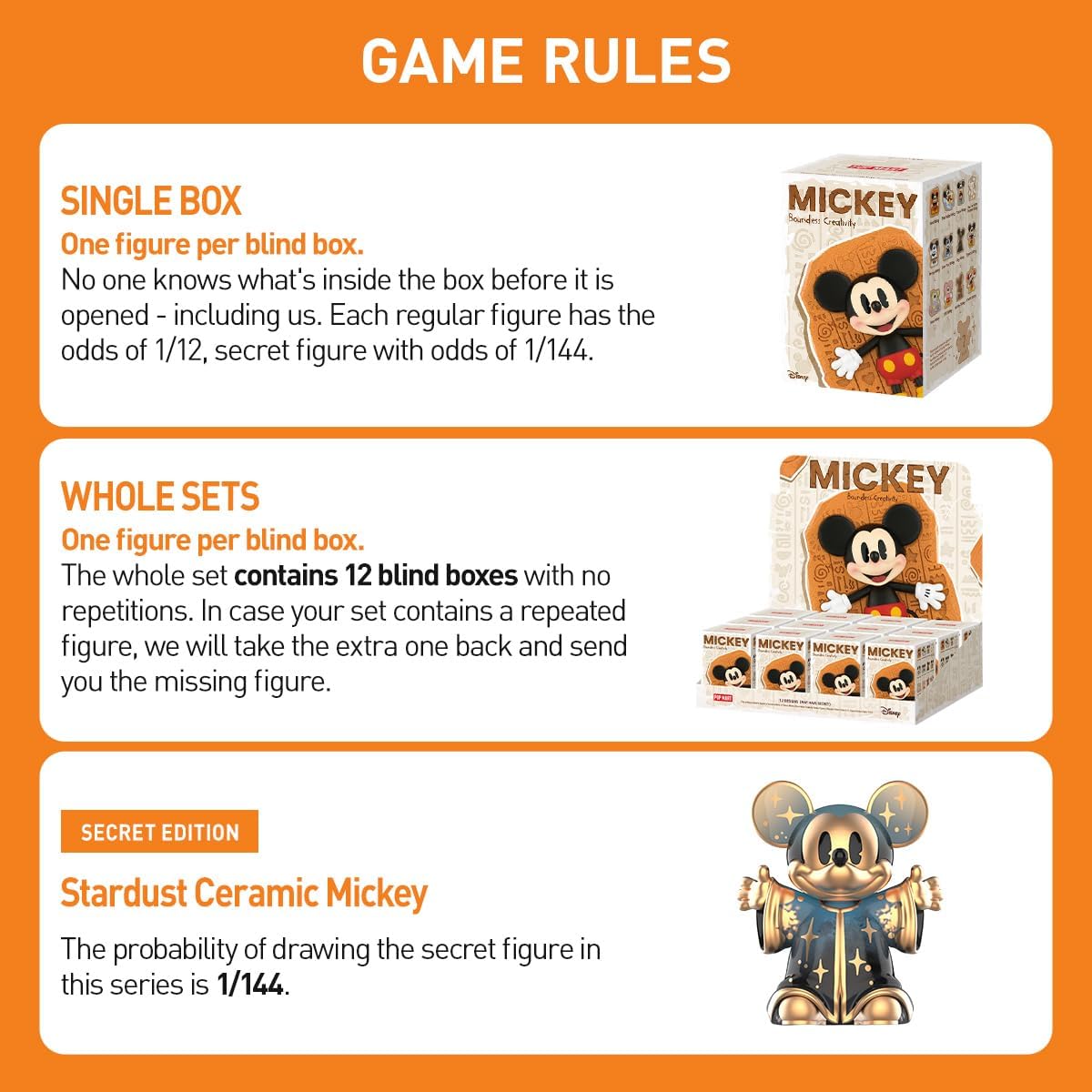 POP MART Disney Mickey Boundless Creativity Series - Figuras de caj...