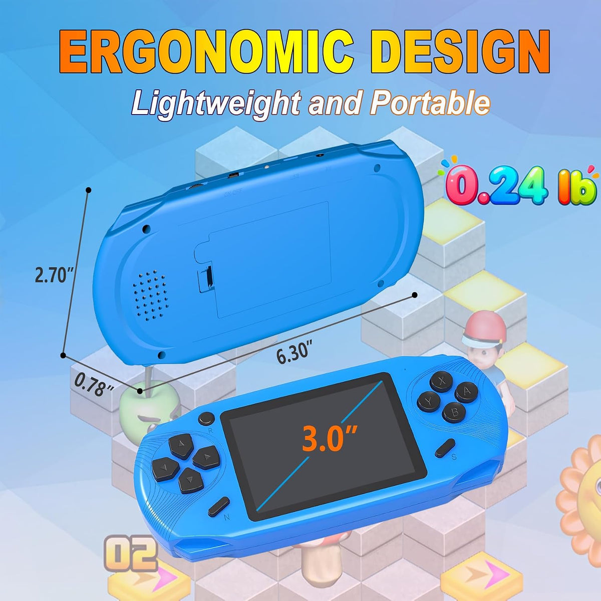 Beijue - Juegos de consola de mano de 16 bits para niños y adultos,...