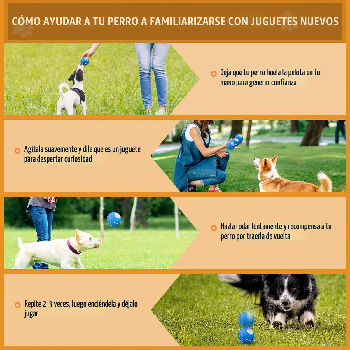 PetDroid - Juguetes interactivos para perros, bola para perros, [nu...