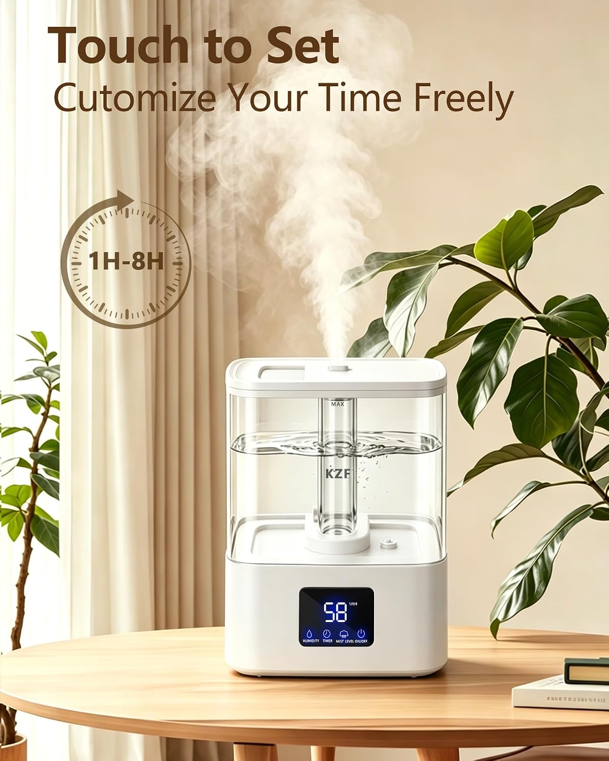 Humidificadores KZF para dormitorio, humidificador de niebla fría d...