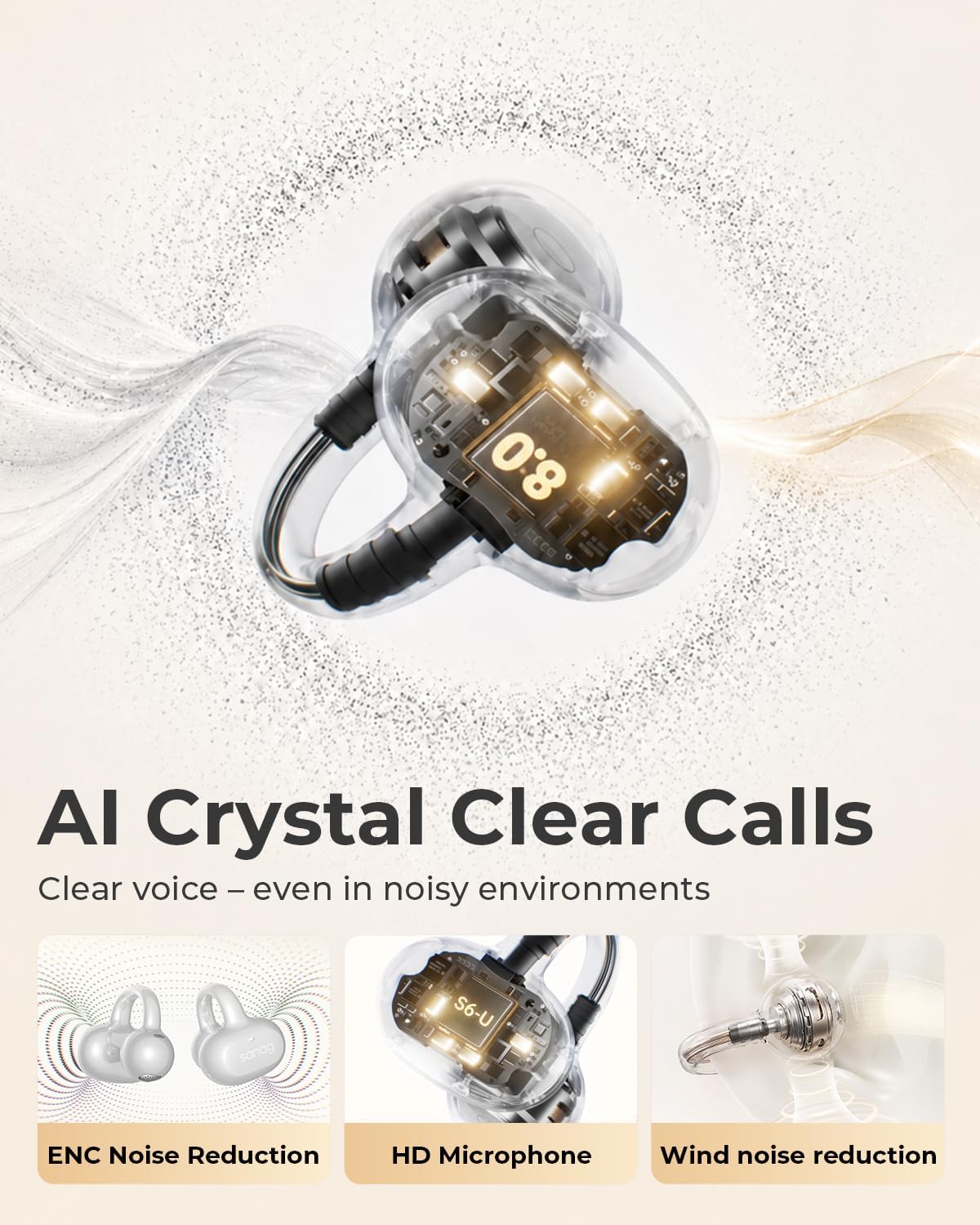 Sanag S6S Ultra Open Ear Auriculares inalámbricos Bluetooth con cli...