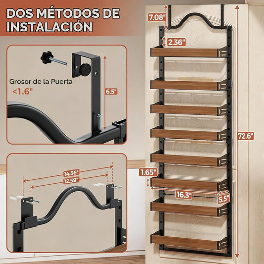 Freexployer Organizador de especias de 8 niveles para montar en la...