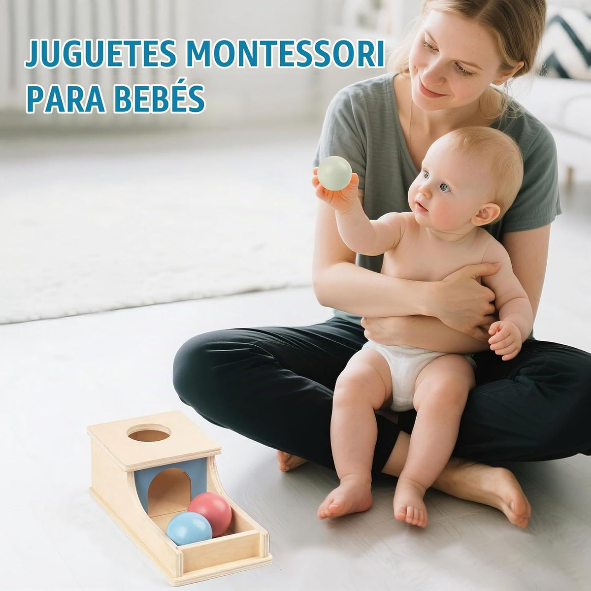 Busy edition Juguetes Montessori para bebés de 6 a 12 meses, caja d...