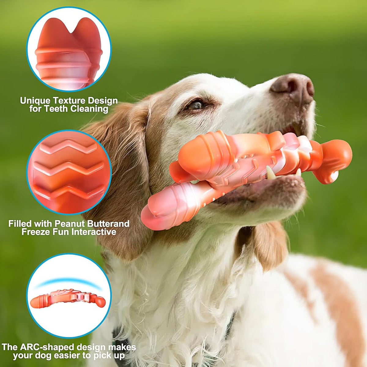 PETSTA Juguetes masticables para perros para masticadores agresivos...