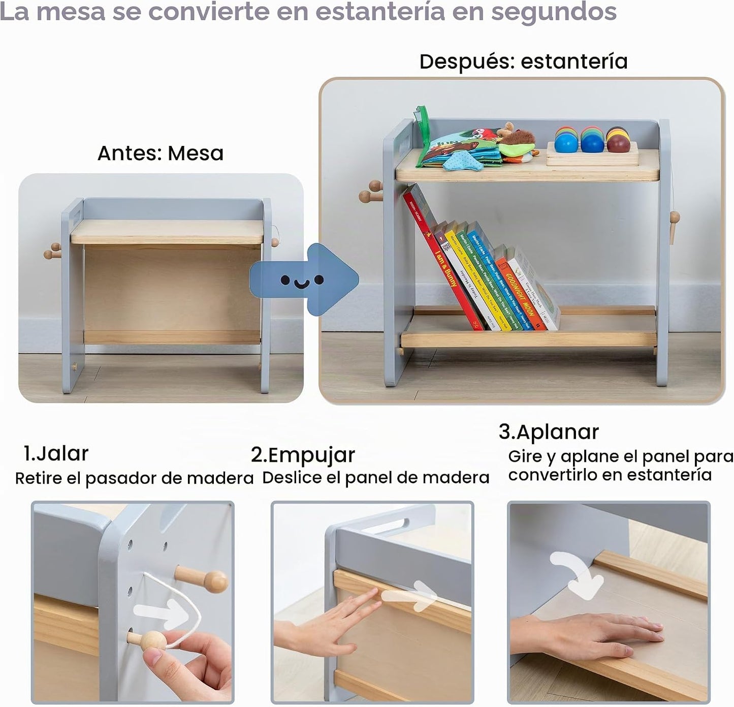 bpmfkid Juego de mesa y silla de destete Montessori - Diseño ajusta...
